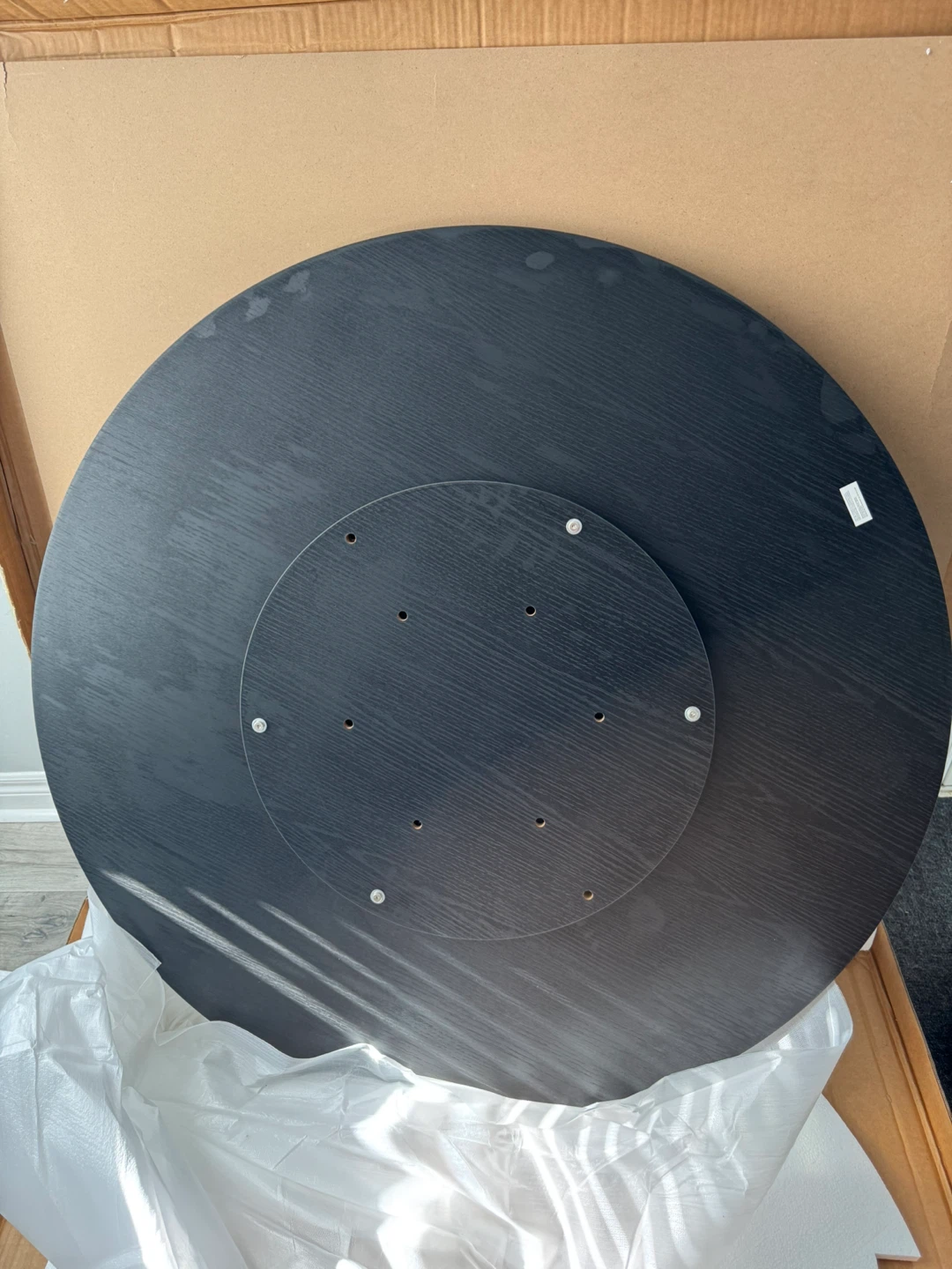 Black Round Coffee Table Top - photo 2