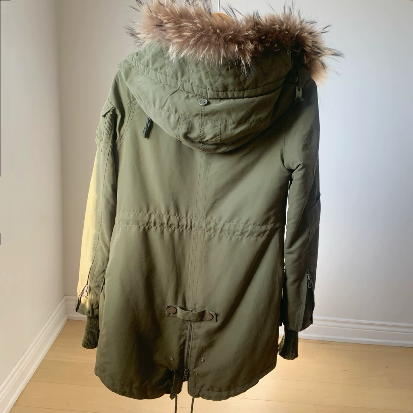 SLY Japan Olive Green Slim Parka | Removable Lining - photo 5