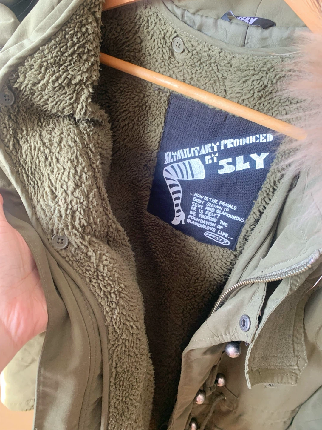 SLY Japan Olive Green Slim Parka | Removable Lining - photo 3