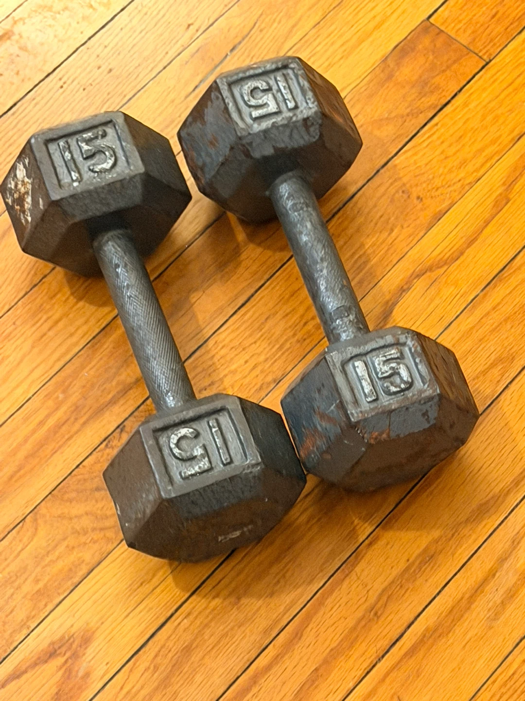 Pair of 15 lb Dumbbells