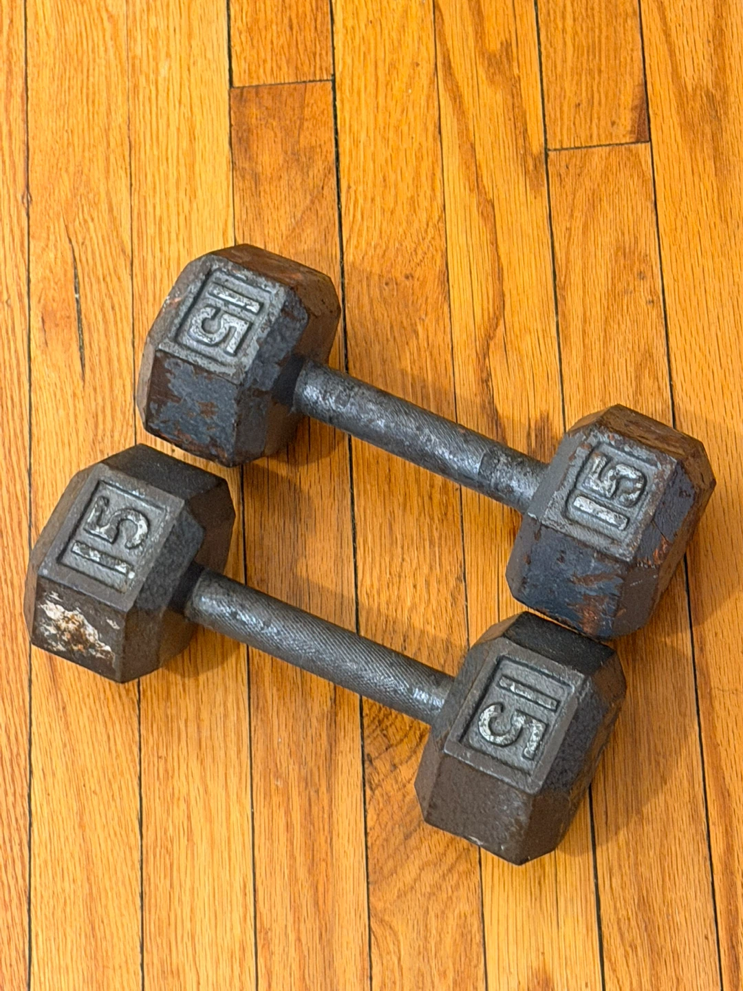 Pair of 15 lb Dumbbells - photo 2