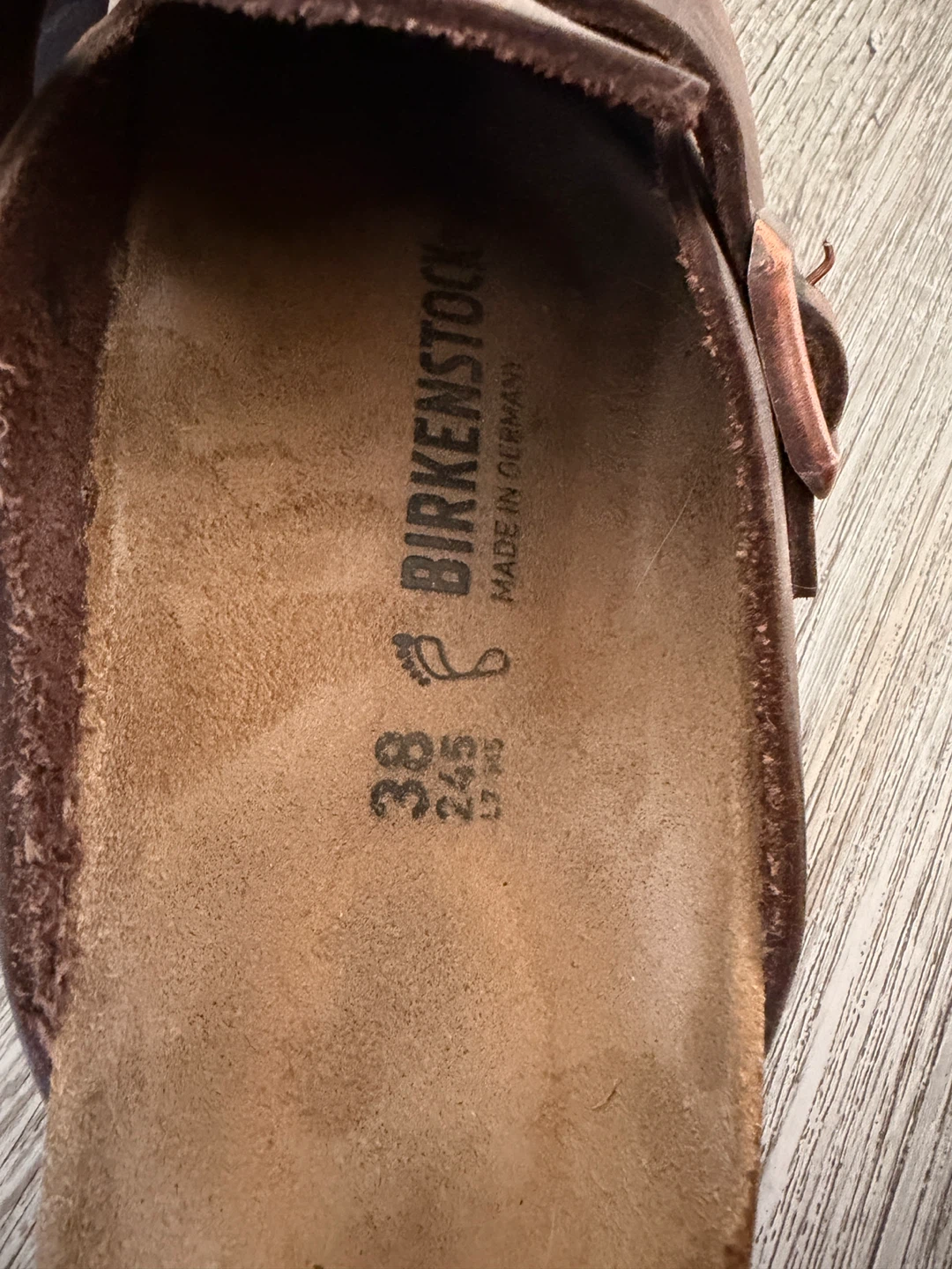 Birkenstock Brown Leather Clogs Size 38 - photo 3