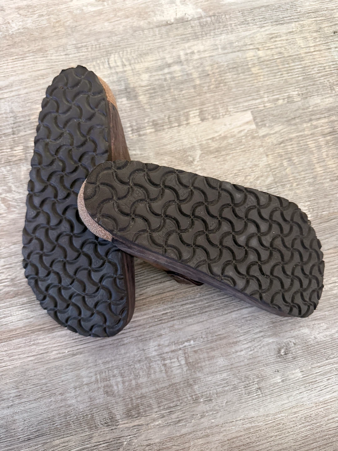 Birkenstock Brown Leather Clogs Size 38 - photo 2