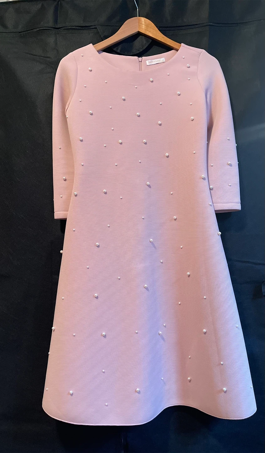 Pink Pearl Embellished Dress