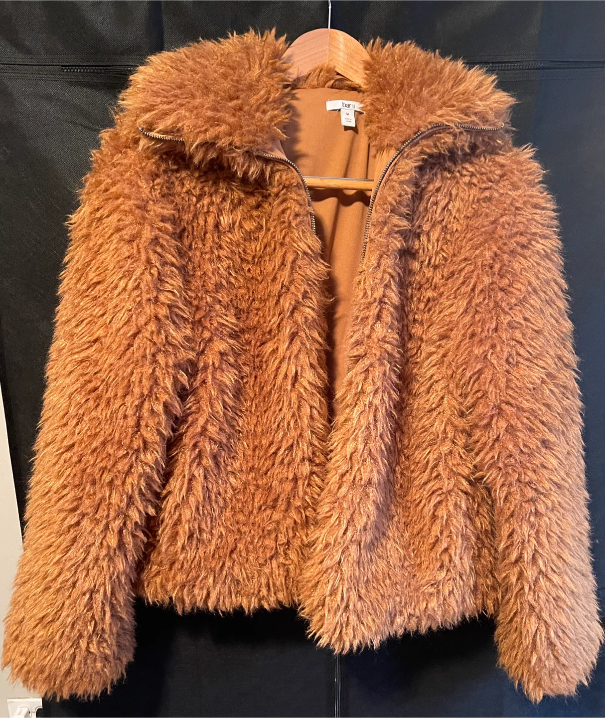 Bar III Faux Fur Jacket Size M