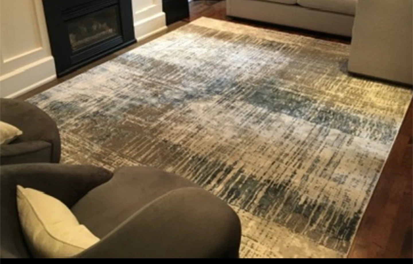 Large Abstract Area Rug - 9x11