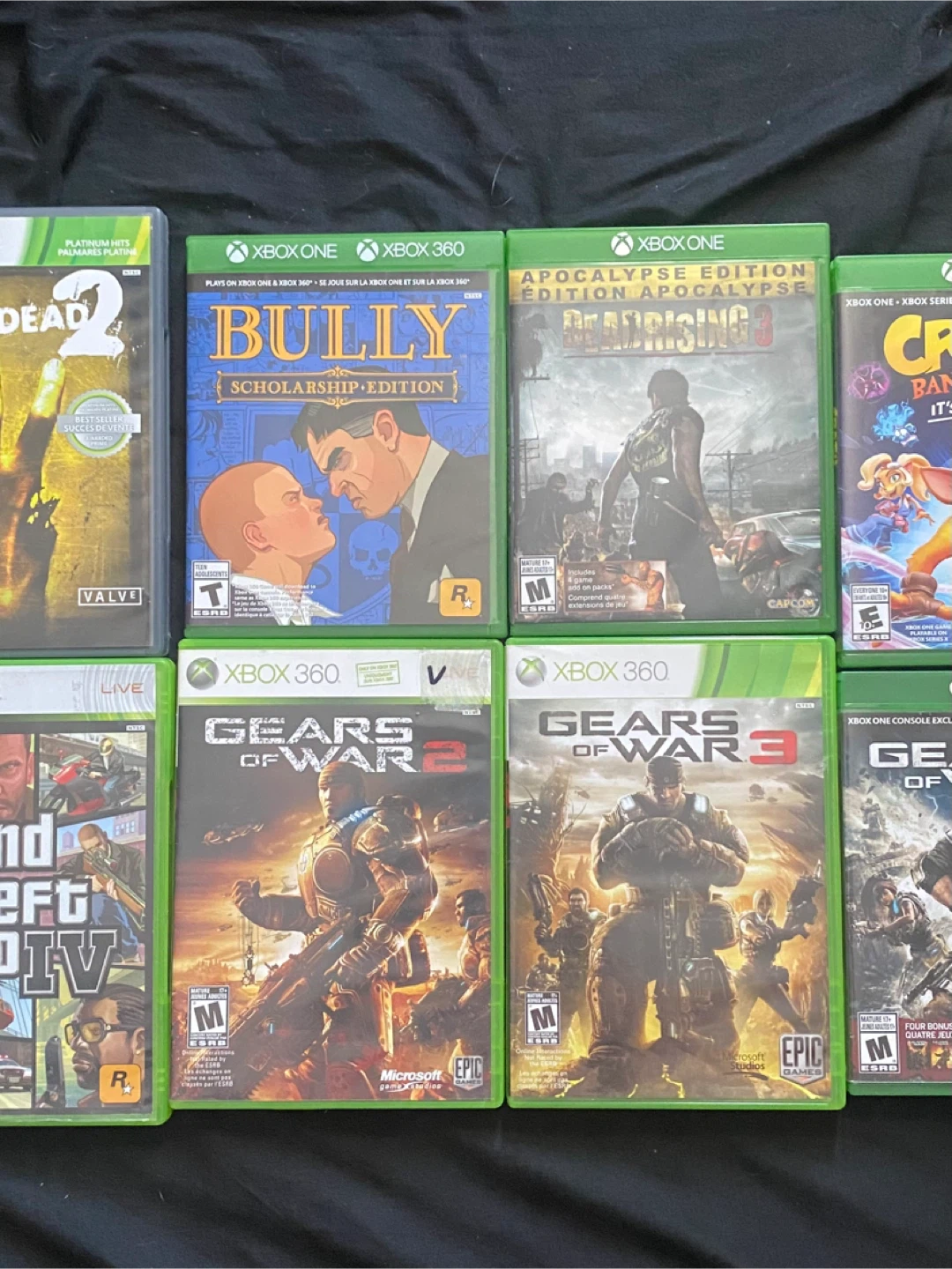 Xbox Game Collection: Dead Rising 3, Bully, Gears of War 2 & 3