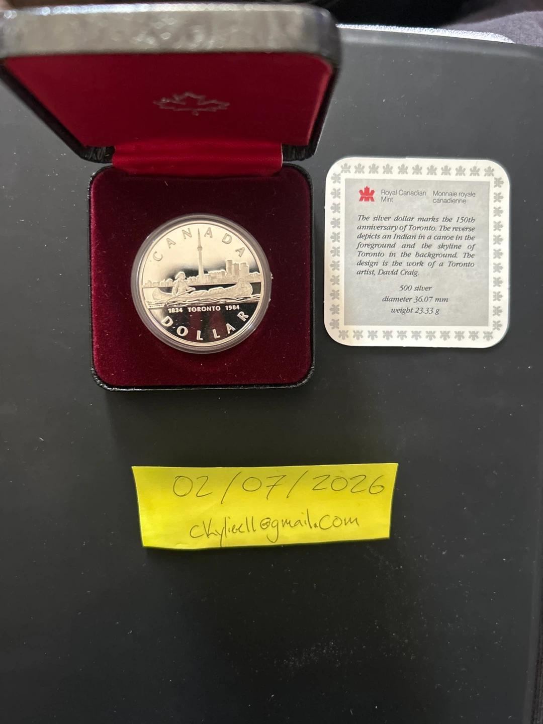 1984 Royal Canadian Mint Silver Dollar