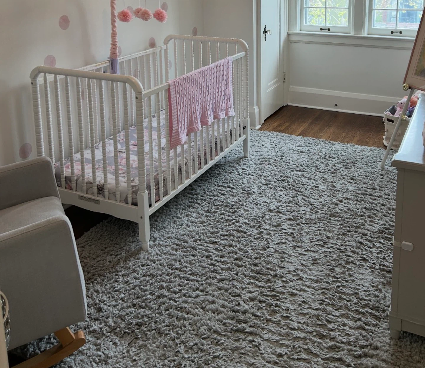 Gray Shag Area Rug - 6x9