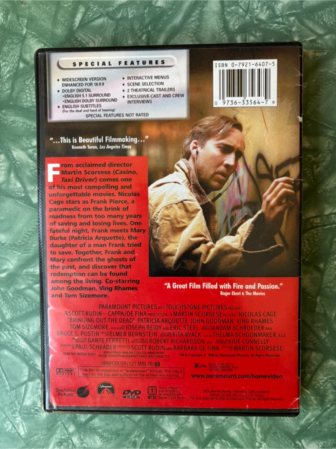 🏆Bringing Out The Dead DVD Nicolas Cage - photo 2