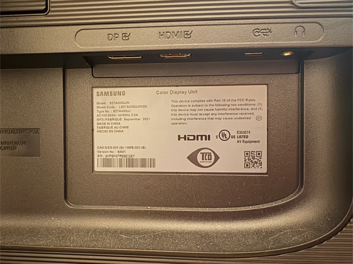 Samsung S27A400UNJNXZA 27-inch Computer Monitor - photo 2