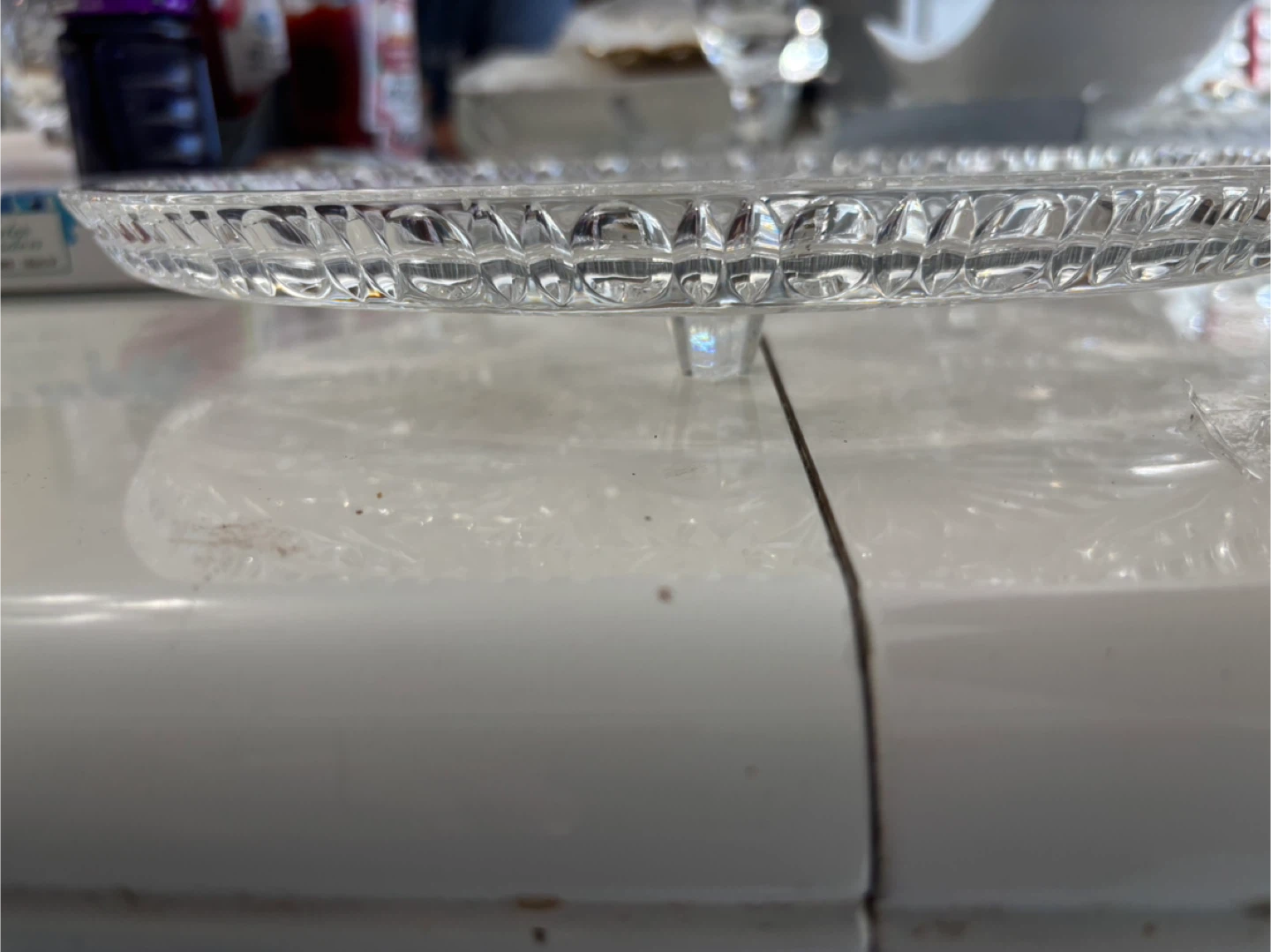Crystal Flutes and Serving Tray Set - photo 4