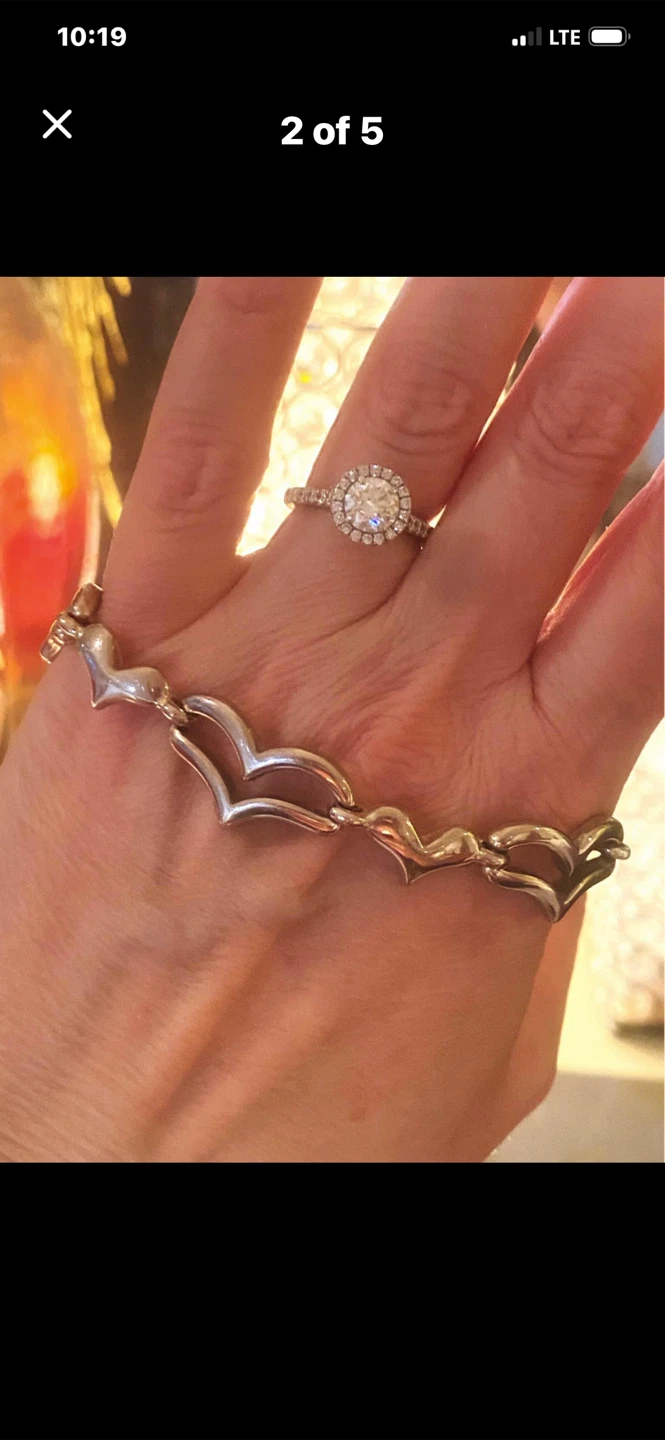 💖Heart Link Sterling Silver Bracelet - photo 2