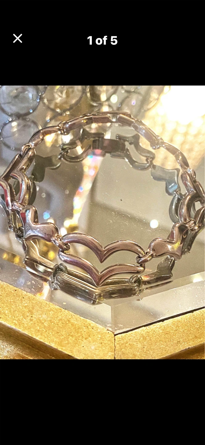 💖Heart Link Sterling Silver Bracelet