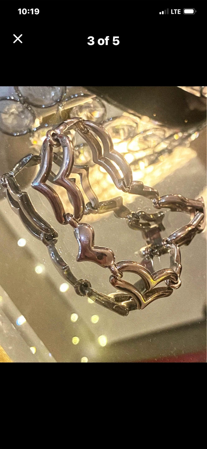 💖Heart Link Sterling Silver Bracelet - photo 3