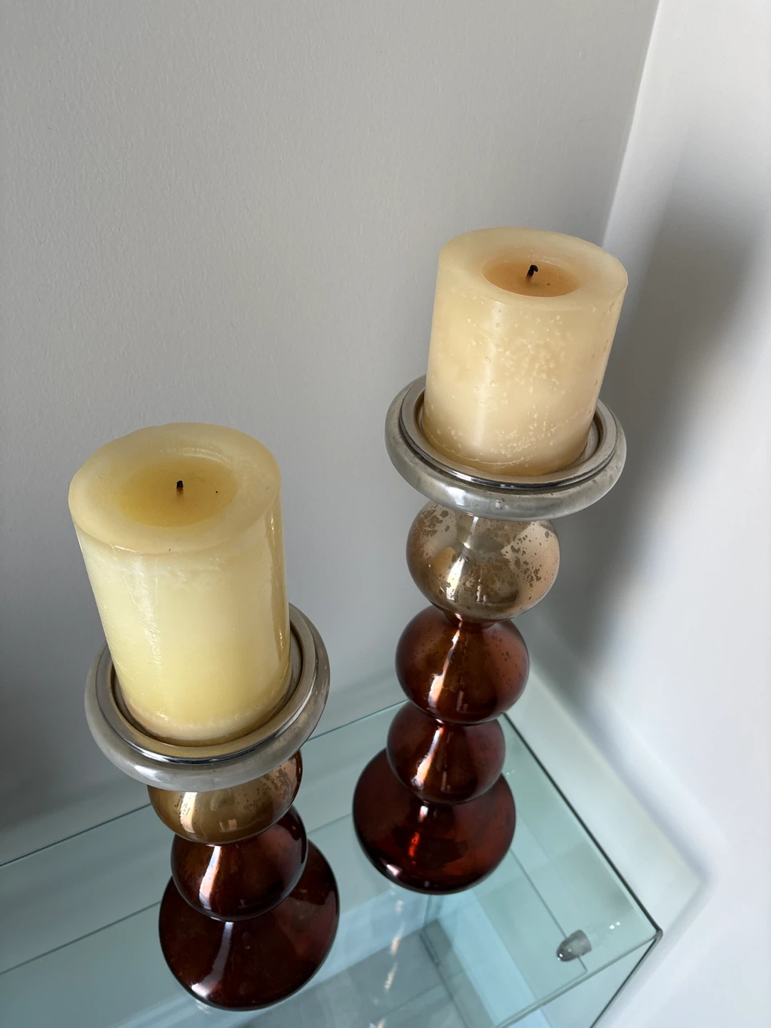 Set of 2 Glass Candle Holders - photo 2