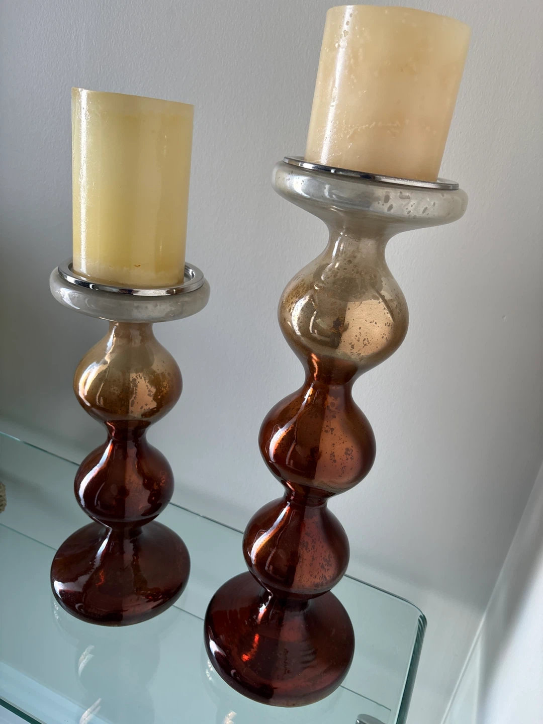 Set of 2 Glass Candle Holders - photo 3