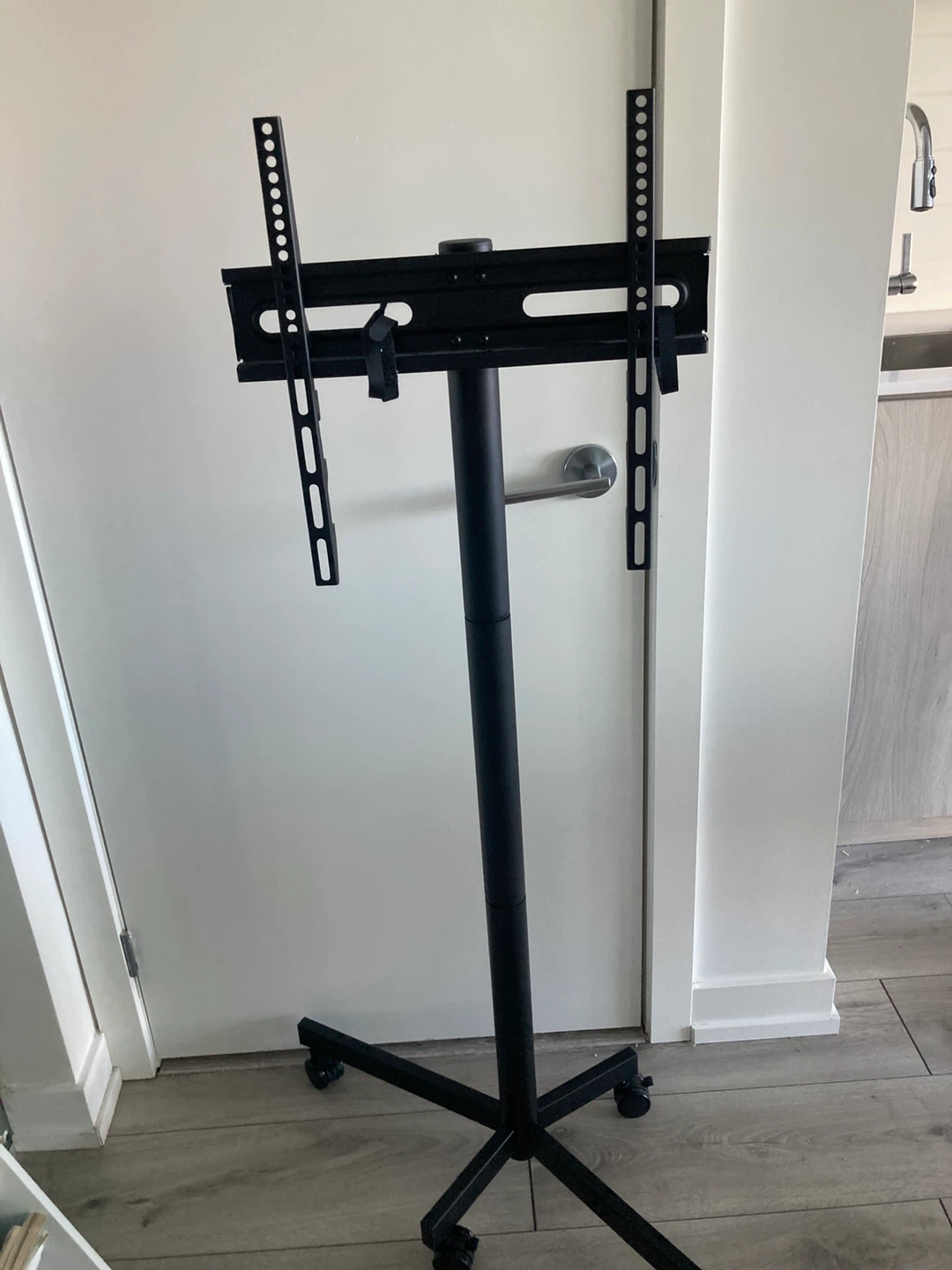 Black Rolling TV Stand Mount
