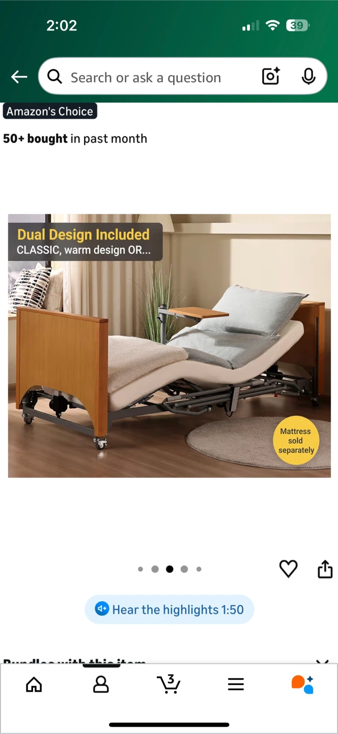 ARMONYO Adjustable Hospital Bed/MATRESS INCLUDED - photo 4