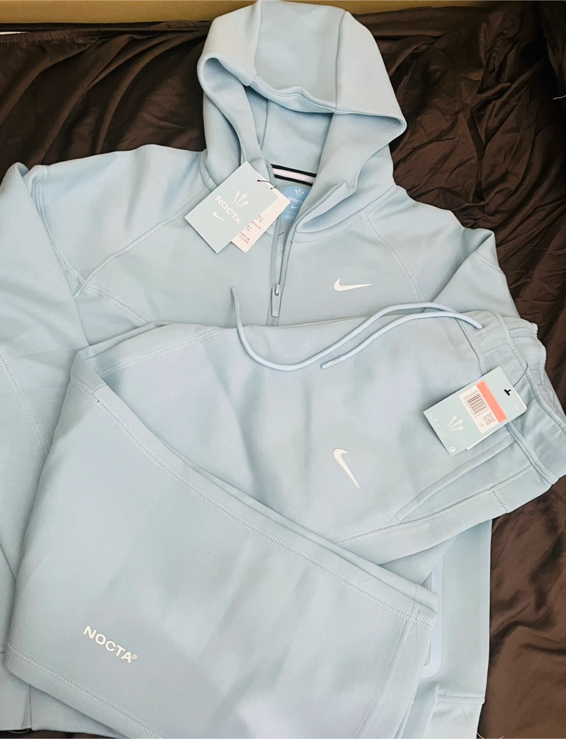 Nike NOCTA Baby Blue Fleece Hoodie & Sweatpants Set - Large