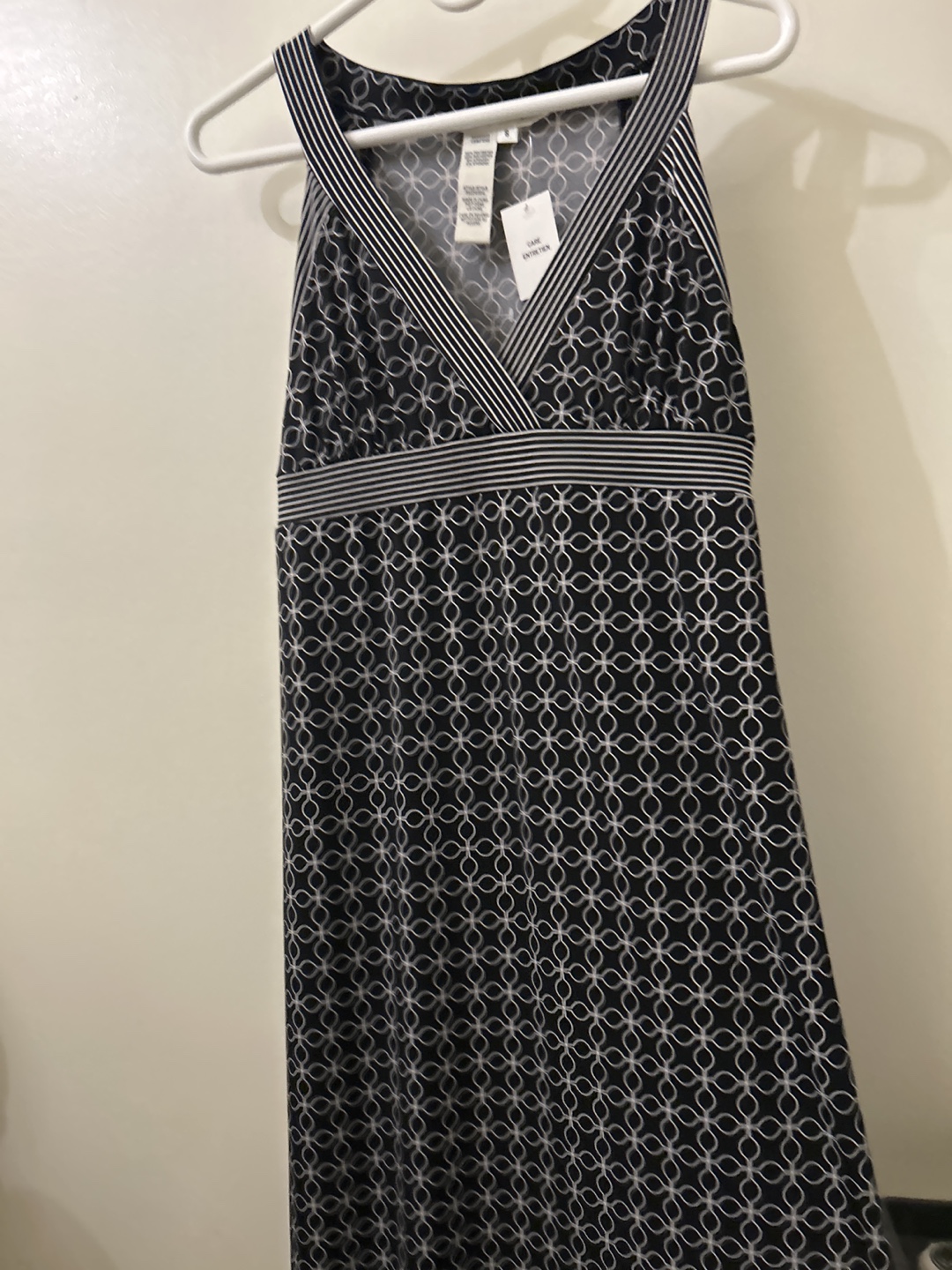 MAX STUDIO Black & White Pattern Maxi Dress Size S