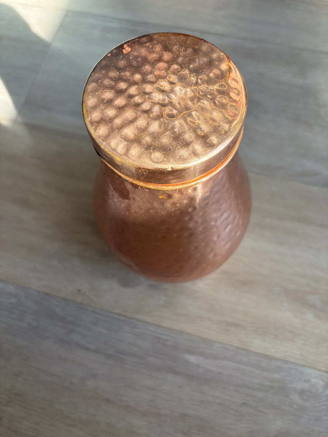 Copper Water Bottle with Lid - photo 2