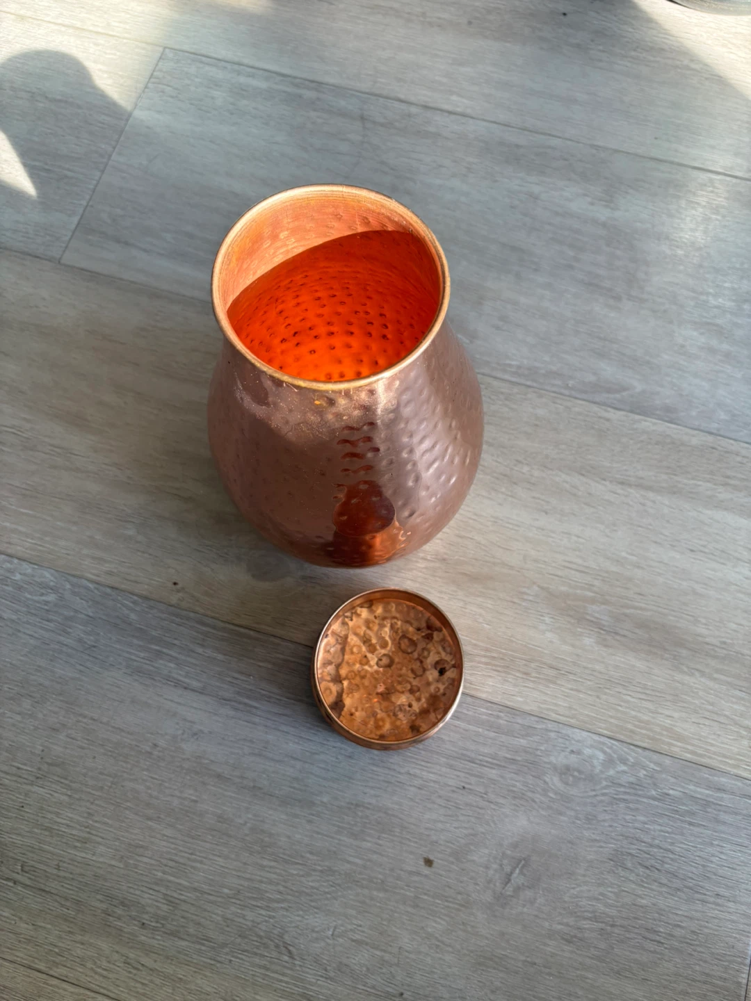 Copper Water Bottle with Lid - photo 5