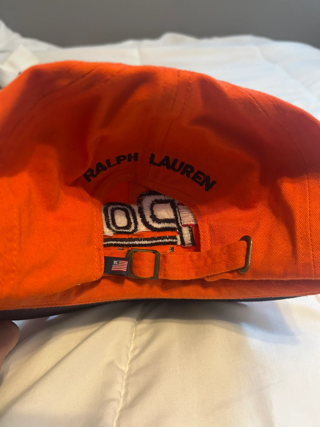 Vintage 90s Polo Jeans Co. Orange Baseball Cap Rare NWT - photo 4