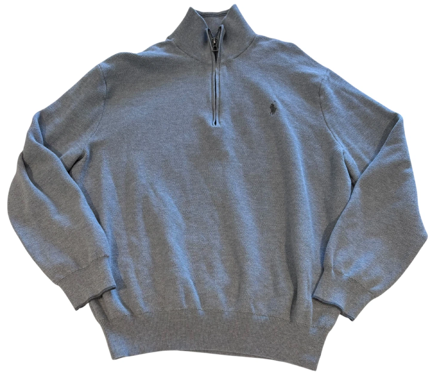 Polo Ralph Lauren Men's Grey 1/4 Zip Sweater XL Pima Cotton - photo 2