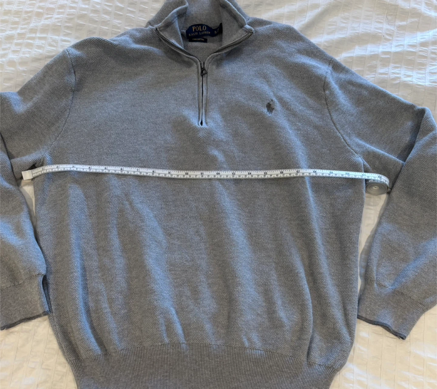 Polo Ralph Lauren Men's Grey 1/4 Zip Sweater XL Pima Cotton - photo 5