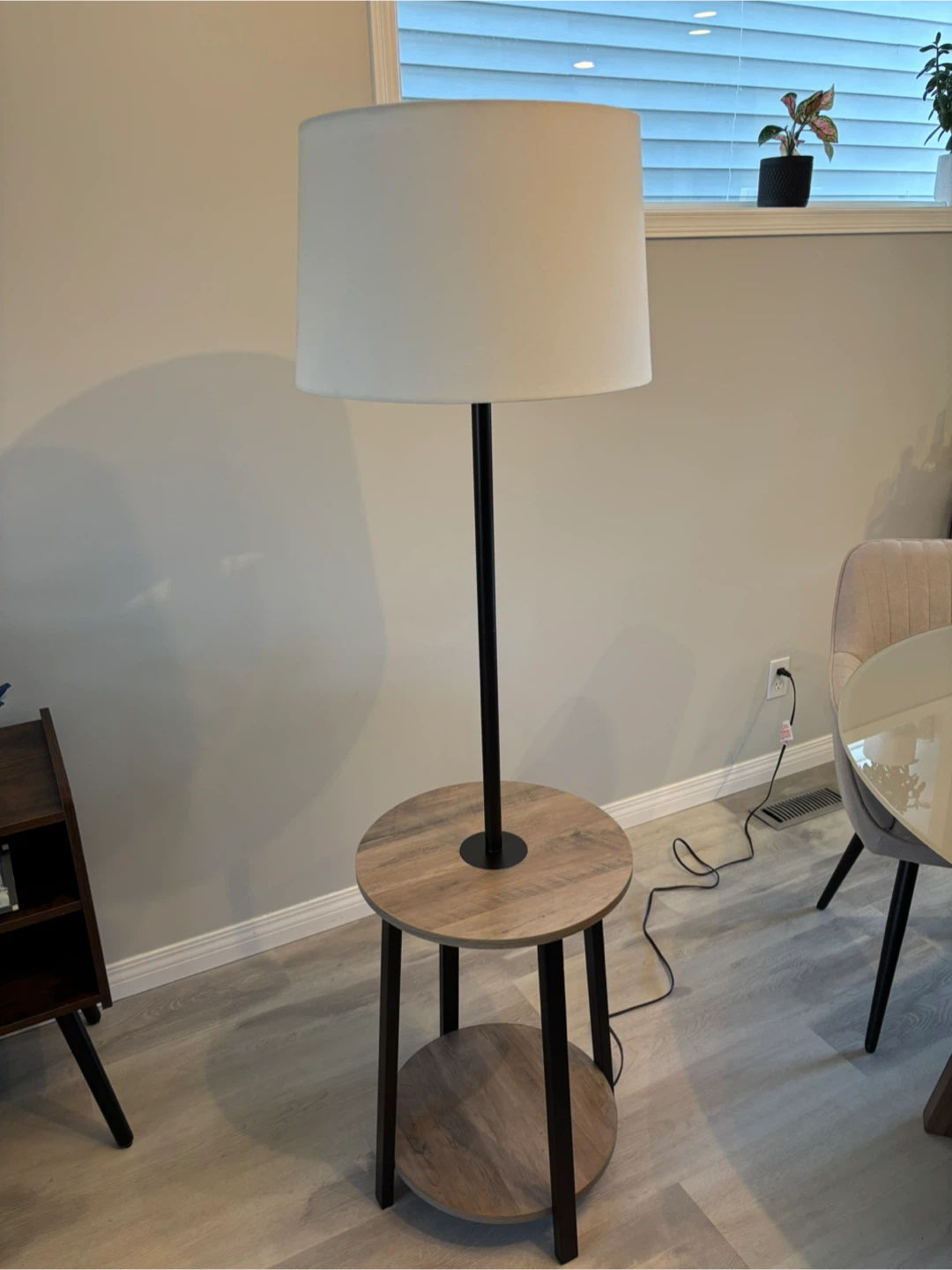 Floor Lamp with Side Table
