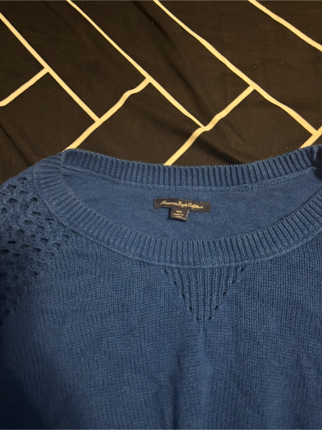 American Eagle Outfitters Blue Knit Sweater Size M - photo 2