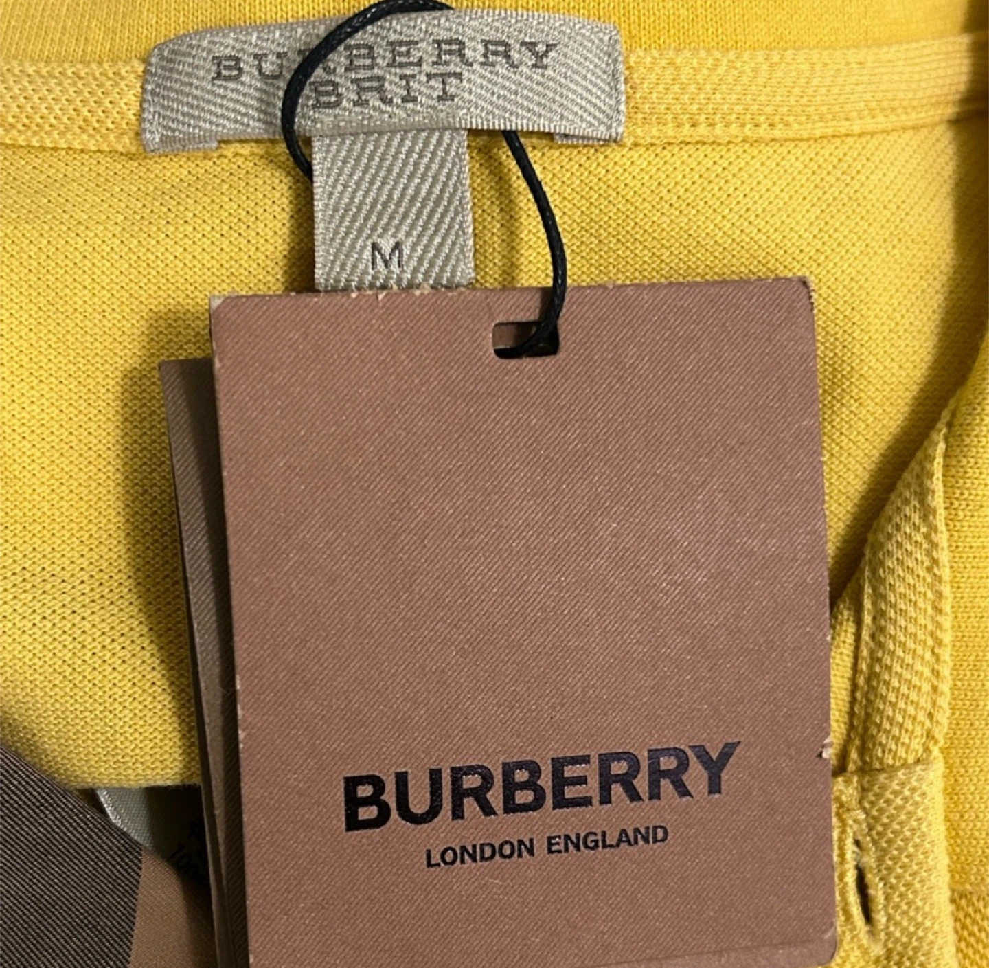 Burberry Brit Yellow Cotton Polo Shirt - Size M - photo 4