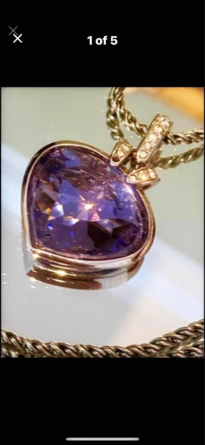💙Classic Swarovski Crystal Cobalt Blue Heart Necklace - photo 2