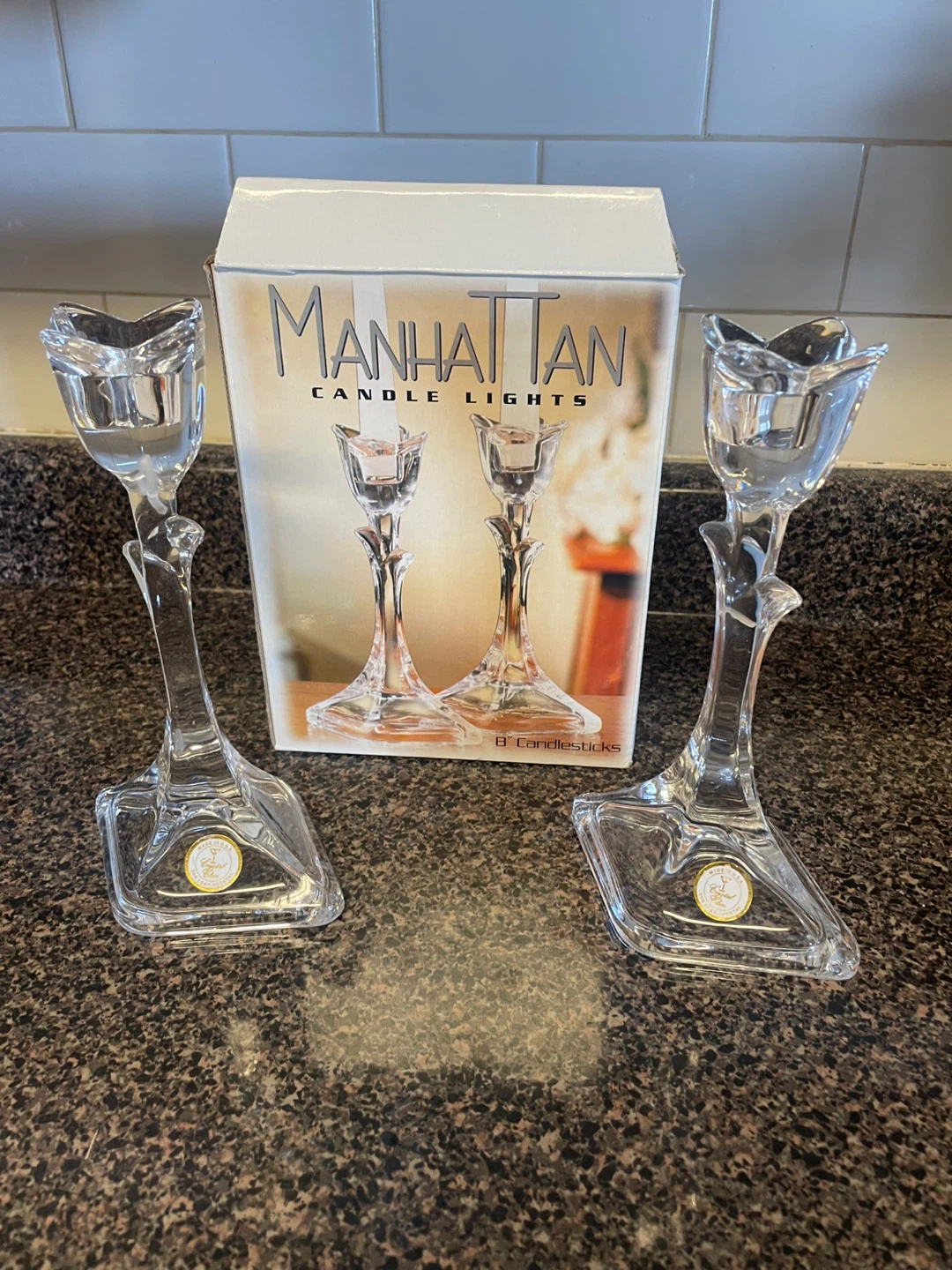 Manhattan Candle Lights Crystal Candlesticks (Set of 2) - photo 3