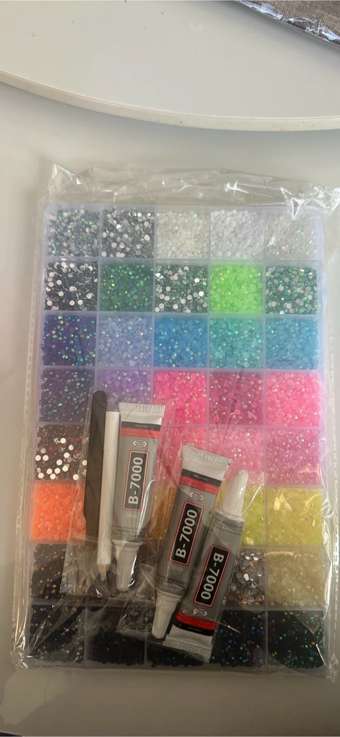 40 Colours Rhinestone Gems Craft Kit with Glue