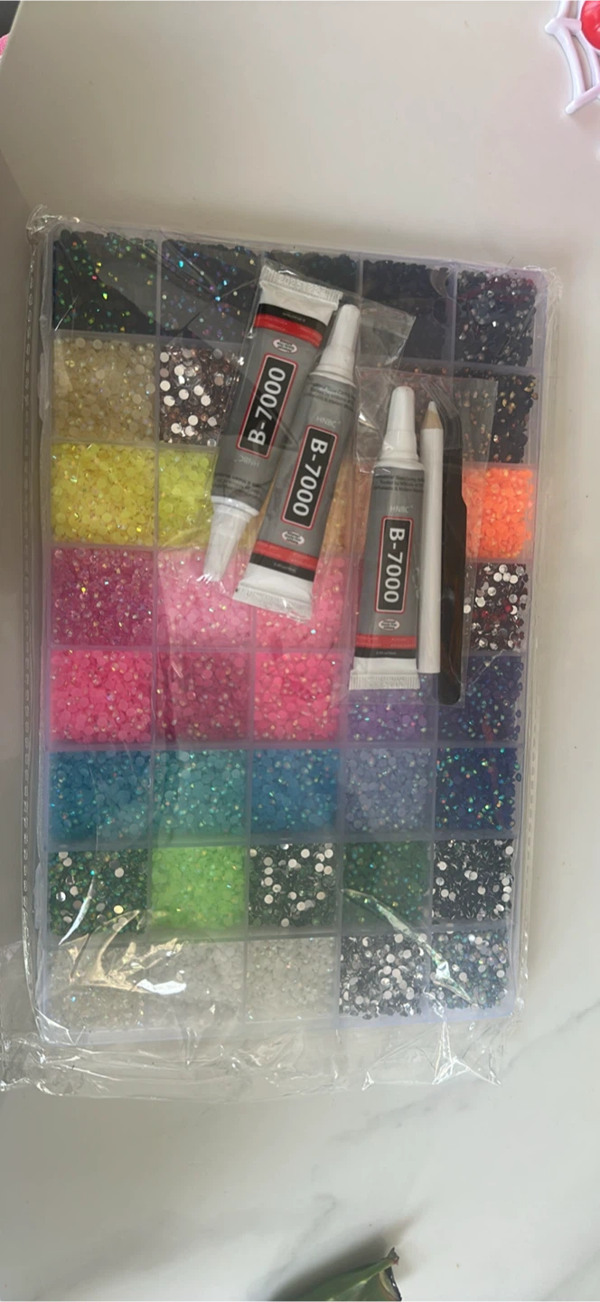 40 Colours Rhinestone Gems Craft Kit with Glue - photo 3
