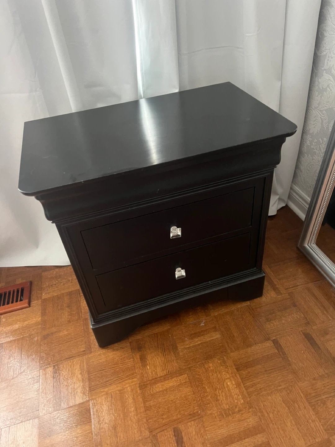 Espresso brown Two-Drawer Nightstand
