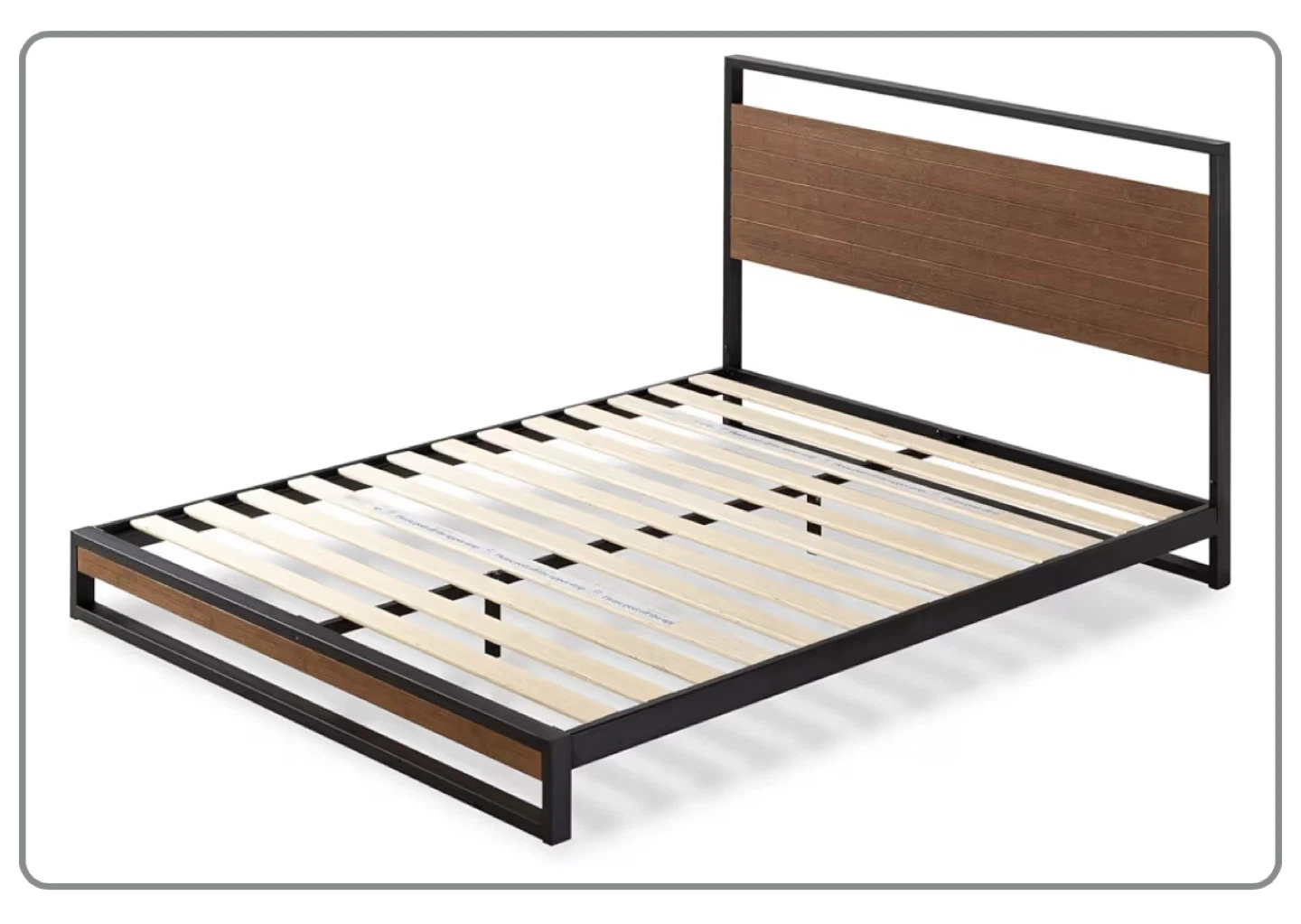 Full Bed Frame with Wood Headboard - photo 5