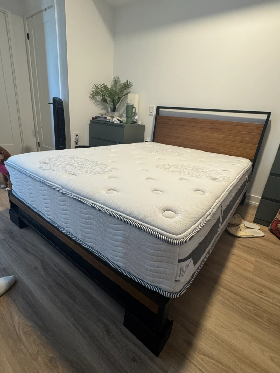 Full Bed Frame with Wood Headboard - photo 2