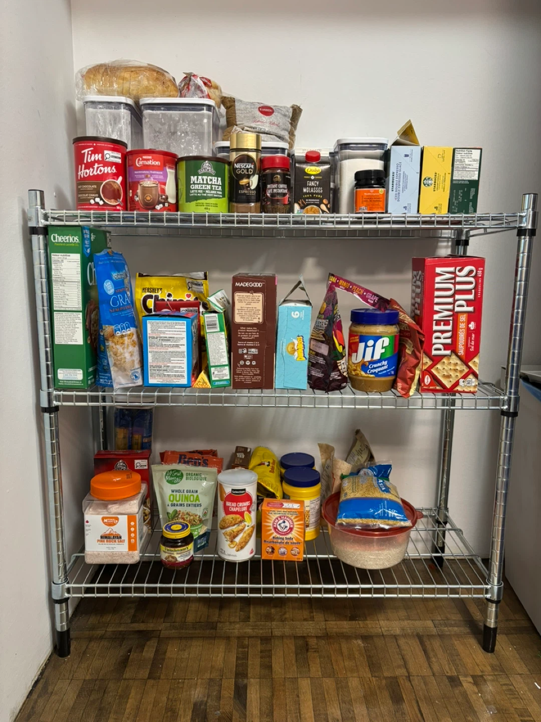 Metal cabinet shelf