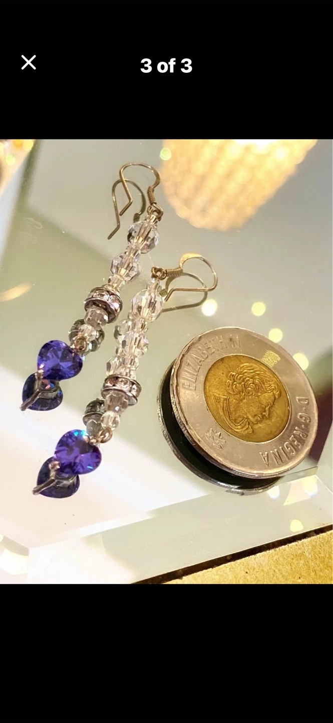 💙Swarovski Crystal Cobalt Blue Long Dangle Earrings - photo 2