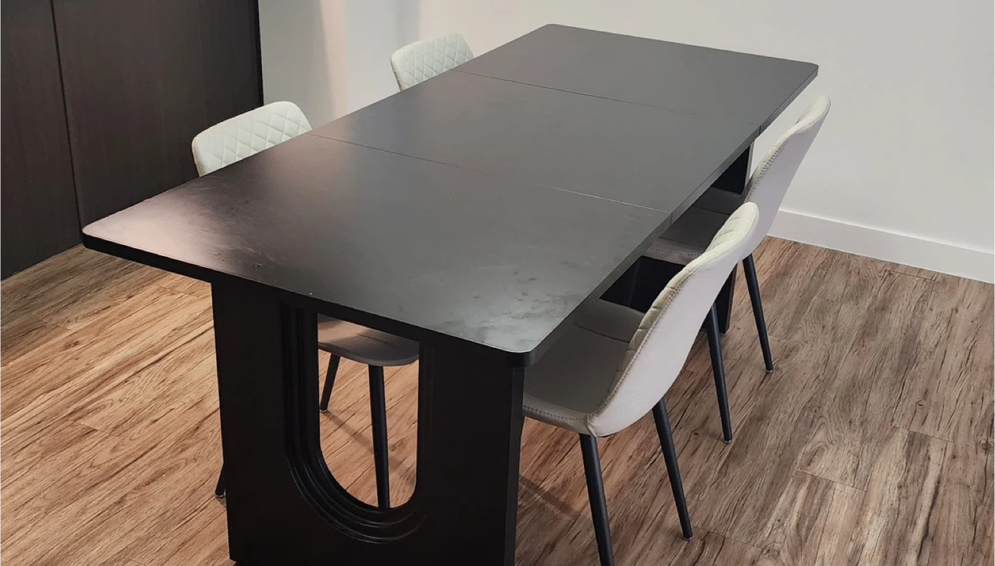 Black Dining Table (Excluding the Chairs) - photo 2