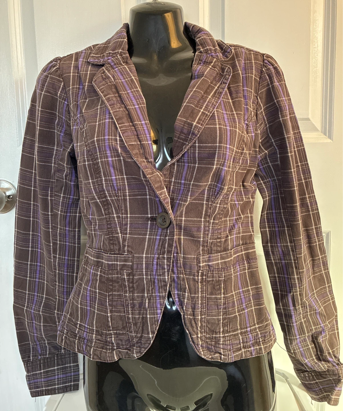 Brown Plaid Blazer