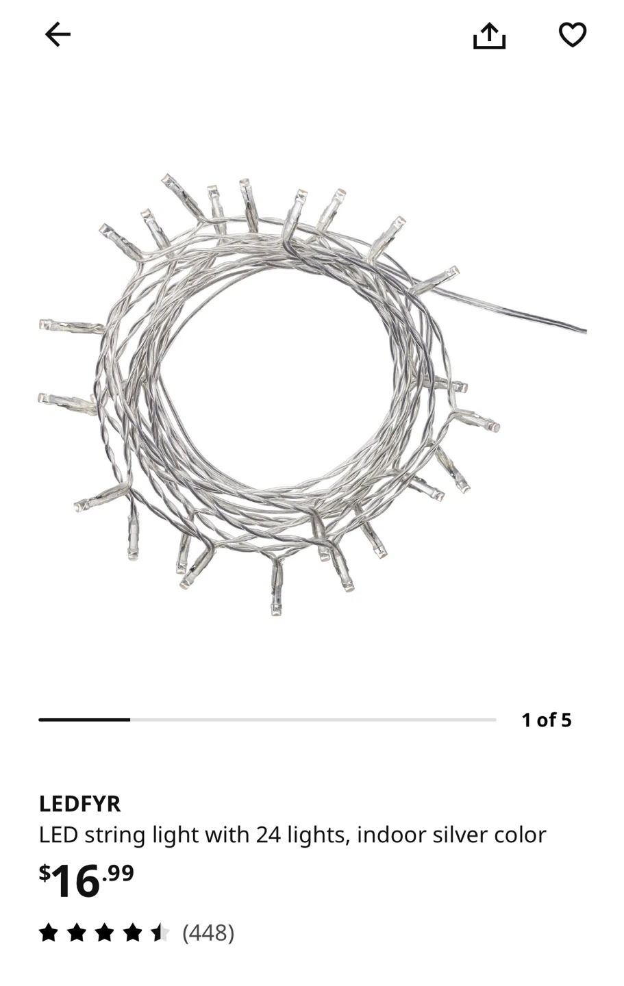 IKEA LEDFYR LED String Light