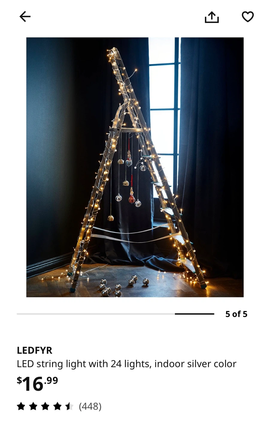 IKEA LEDFYR LED String Light - photo 2