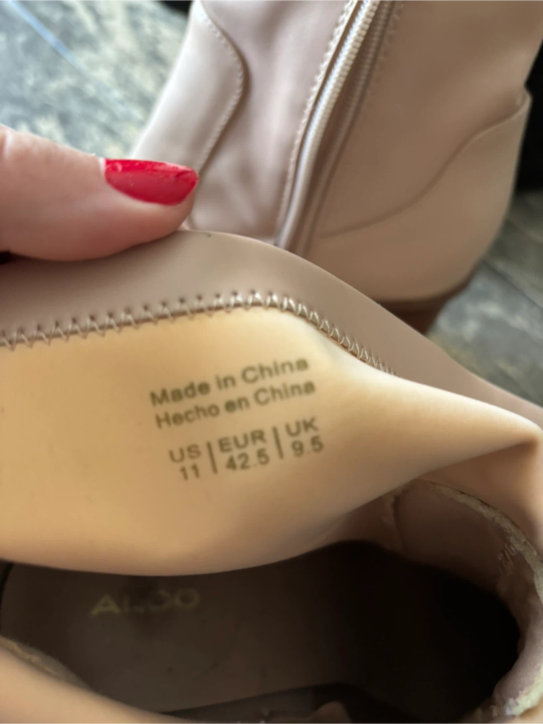 ALDO Pink Block Heel Ankle Boots - Size 11 - photo 4