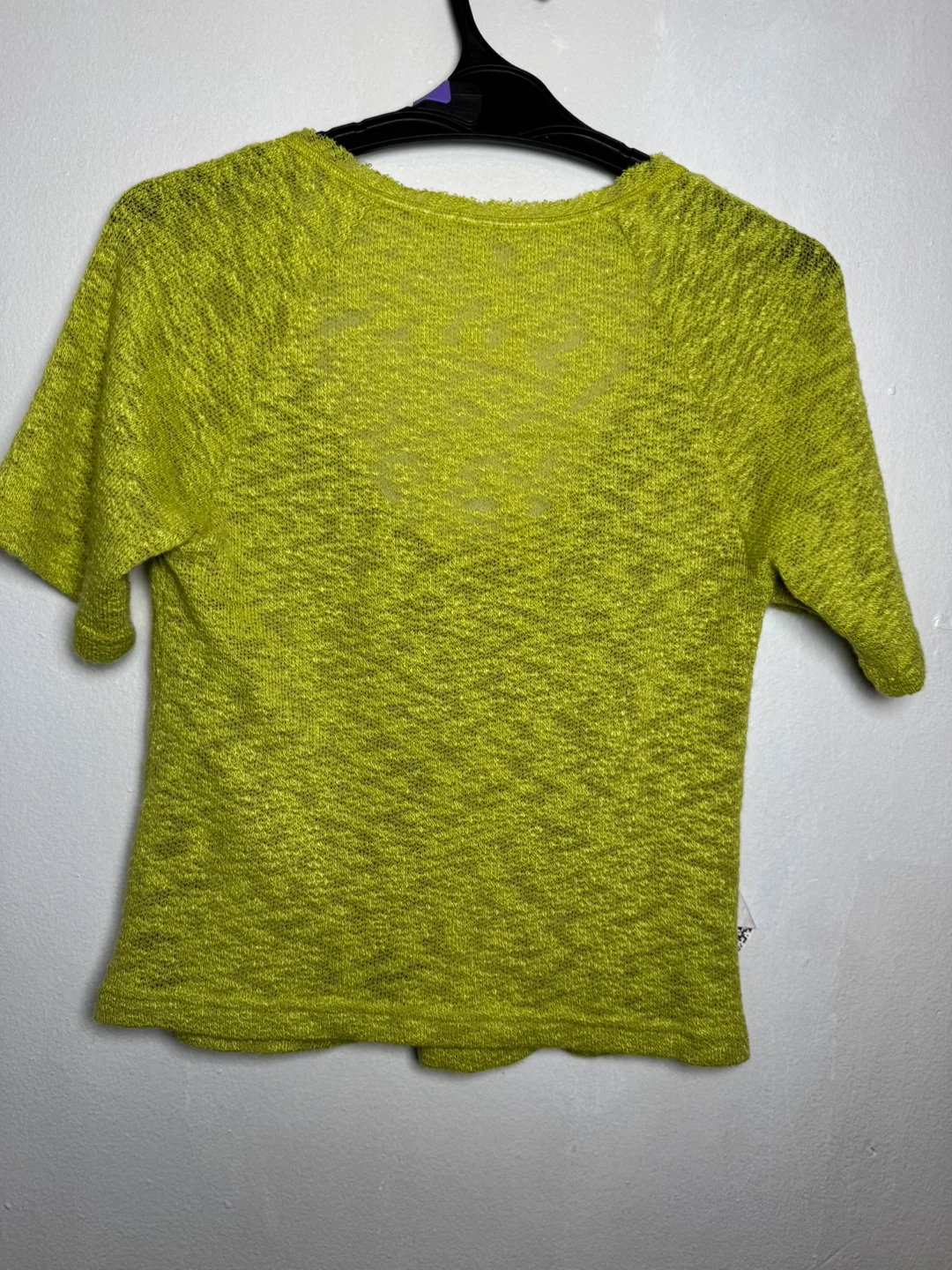 Fluorescent Green Knit Top - Size S - photo 2