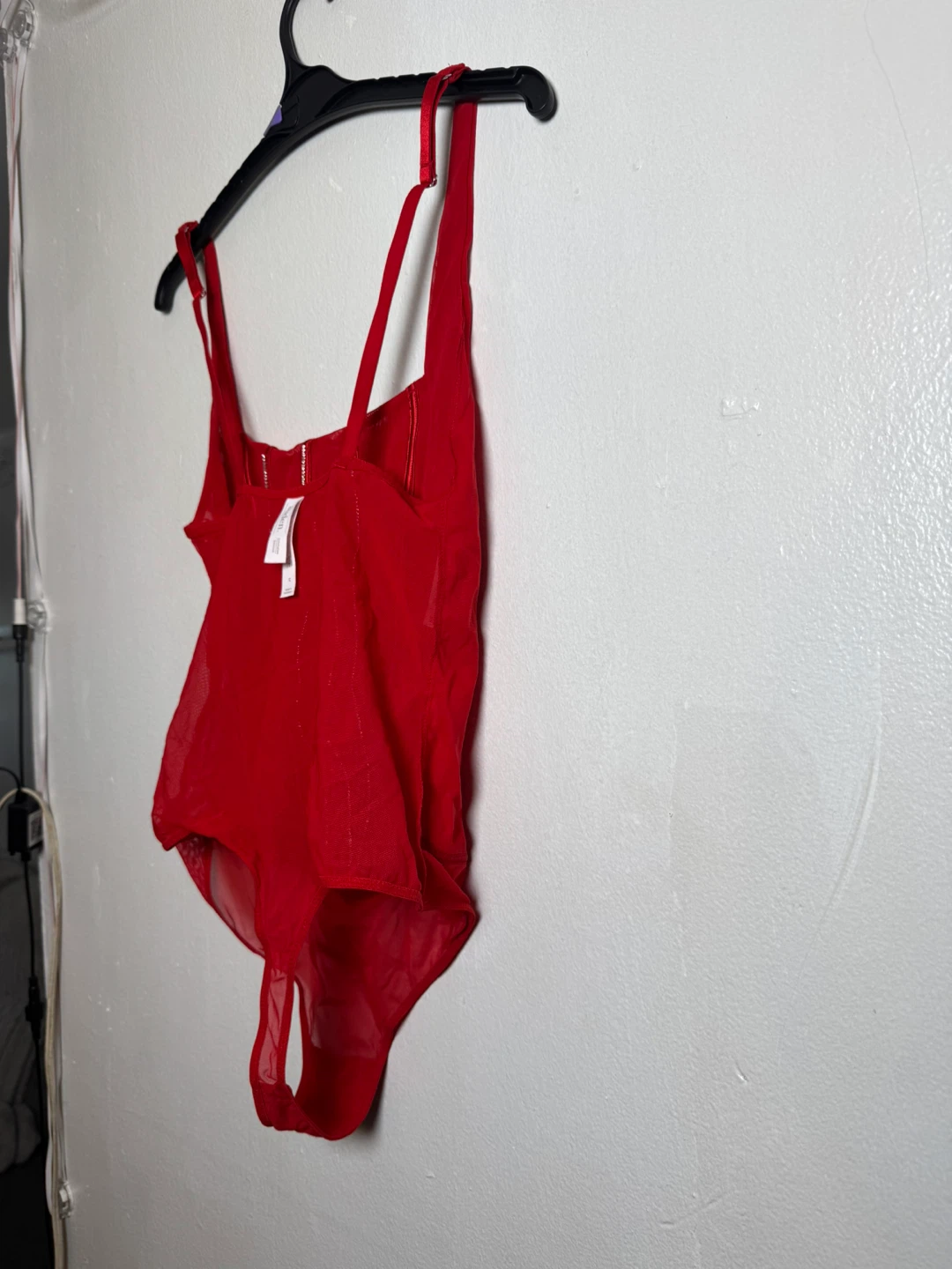Audrey Red Sheer Corset Bodysuit - photo 4