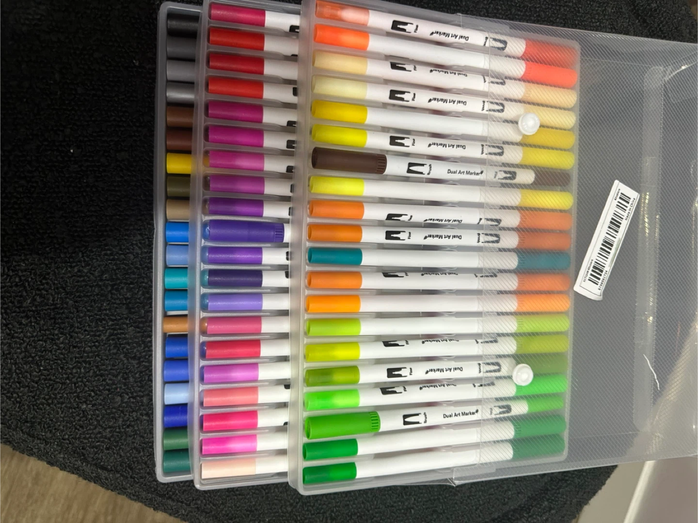 60 Colors Dual Tip Brush Pens Art Marker Set 🏆